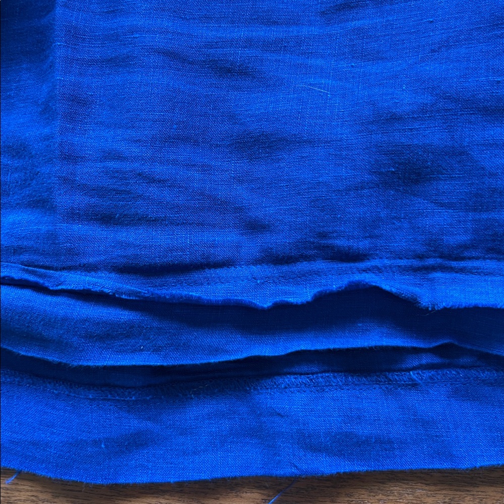 APIECE APART-  Delle tee- royal blue linen top - Picture 9 of 11